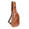 Men's PU Leisure Vintage Style Crossbody Bag Outdoor Travel Chest Pocket