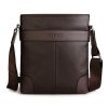 ZEFER Men Business PU Leather Casual Shoulder Messenger Crossbody Bag