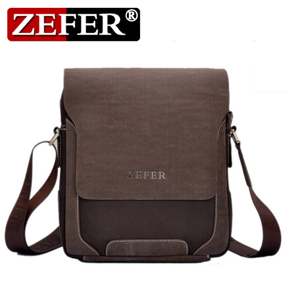 ZEFER Men Multifunction Business Shoulder Bag Capacity Leisure Canvas Crossbody Bag