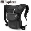 Ekphero Men Microfibric Leather Drop Waist Leg Bags Waist Pack Bag Running Belt Bicycle and Motorcycle