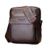 Mens PU Leather Business Shoulder Crossbody Bag Male Briefcase Package