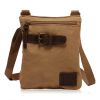 AUGUR Men's Canvas Leather Leisure Shoulder Bag Vintage Style Crossbody Chest Pack