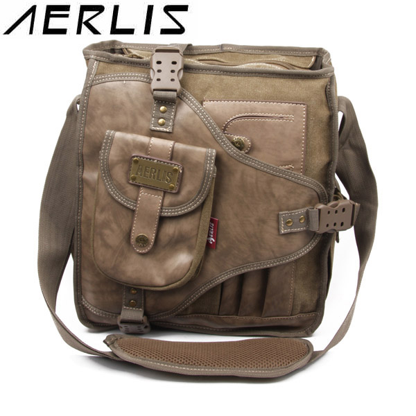 AERLIS Men Canvas Multifunctional Casual Outdoor Travel Crossbody Bag