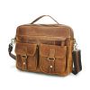 Men's Retro Casual Bag Genuine Leather Business Shoulder Messenger Bag