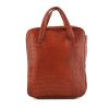 Mens Women Casual Solid PU Leather Grid Pattern Black Brown Handbags