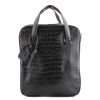 Mens Women Casual Solid PU Leather Grid Pattern Black Brown Handbags