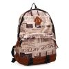 Newspaper Print Canvas Schoolbag Backpack