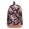 Canvas Rose Flower Backpack