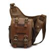 KAUKKO Men Retro Canvas Travel Shoulder Bags Messenger Bag