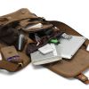 KAUKKO Men Retro Canvas Travel Shoulder Bags Messenger Bag