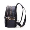 Women Backpack Rivet Crown Student Backpack PU Leather Bags