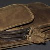 Men Crescent Retro Leather Chest Pack  Package Messenger Crossbody Bag
