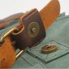 Men Women Retro Canvas Leather Bag Messenger Travel Shoulder Bag