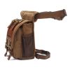 KAUKKO Men Retro Canvas Messenger Waist Leg Bag Travel Crossbody Bags