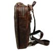 Genuine Leather Men Multifunctional Crocodile Pattern Travel Backpack