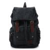 Men And Women Canvas Backpack Leisure Drawstring Rucksack Students School Bags