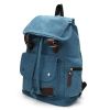 Men And Women Canvas Backpack Leisure Drawstring Rucksack Students School Bags