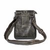 First Layer Genuine Leather Men's Messenger Crossbody Bag Crocodile Travel Handbag