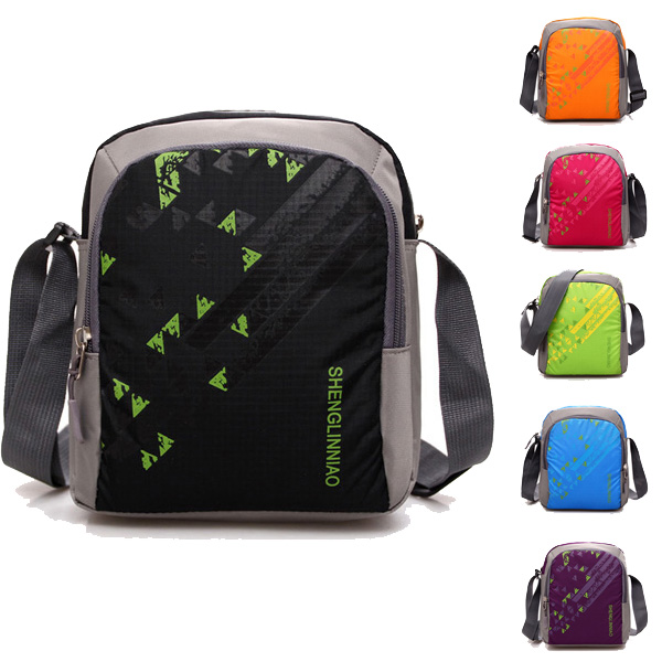 SHENGLINNIAO Outdoor Nylon Sport Travel Shoulder Crossbody Messenger Bag