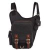 KAUKKO Mens Retro Multi-functional Pockets Leisure Canvas Bag Crossbody Bags