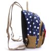 Canvas Backpack Schoolbag Student Shoulder Bag Polka Dog Dot Travel Backpack