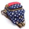 Canvas Backpack Schoolbag Student Shoulder Bag Polka Dog Dot Travel Backpack