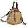Women Men Canvas Tassel Backpack Casual Diagonal Handbags Multi Functional Shoulder Bags