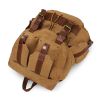 QISEMIAN Outdoor Canvas Camera Bag Travel Shoulder Backpack