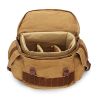 QISEMIAN Outdoor Canvas Camera Bag Travel Shoulder Backpack