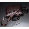 Men PU Business Casual Black Brown Shoulder Messenger Bag Handbag