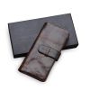 Genuine Leather Long Wallet Business Card Holder Coin Bag Handbag
