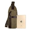 Men's Canvas Leisure Crossbody Bag Outdoor Travel Shoulder Pocket
