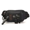 Men Oxford Leisure Waist Bag Multifunction Outdoor Travel Hiking Shoulder Bag