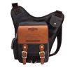 KAUKKO Mens Retro Multi-functional Pockets Leisure Canvas Bag Crossbody Bags