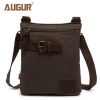 AUGUR Men's Canvas Leather Leisure Shoulder Bag Vintage Style Crossbody Chest Pack