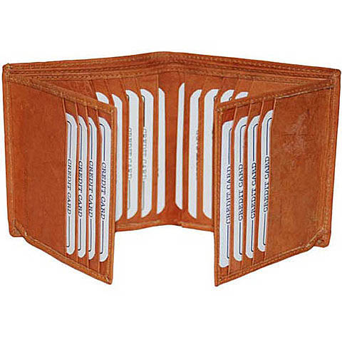 Genuine Leather Bi-Fold Wallet - Assorted Colors (Color: Tan)