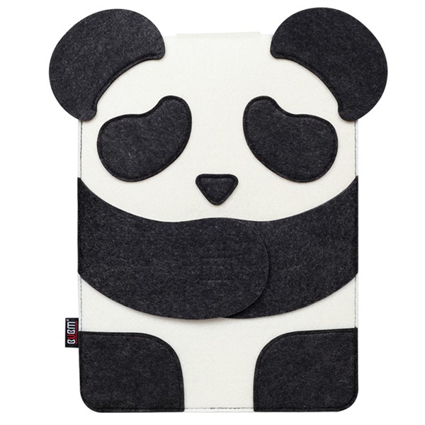 BUBM 13inch Panda Design Hair Felt Shock-Proof Laptop Inner Package Bag for MacBook (Color: Panda)