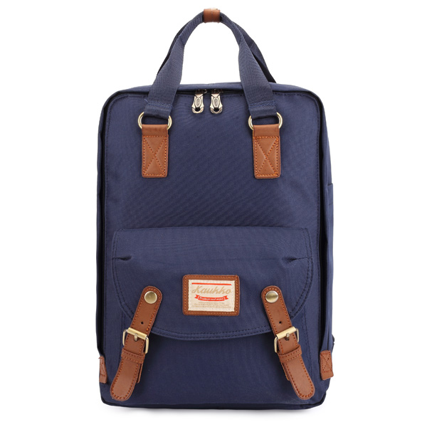 KAUKKO; Casual Nylon Backpack (easy access) (Color: Blue)