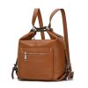 Women; Microfiber Leather; Retro; Shoulder Bags; Ladies Elegant; Zipper Backpack; Crossbody Bags
