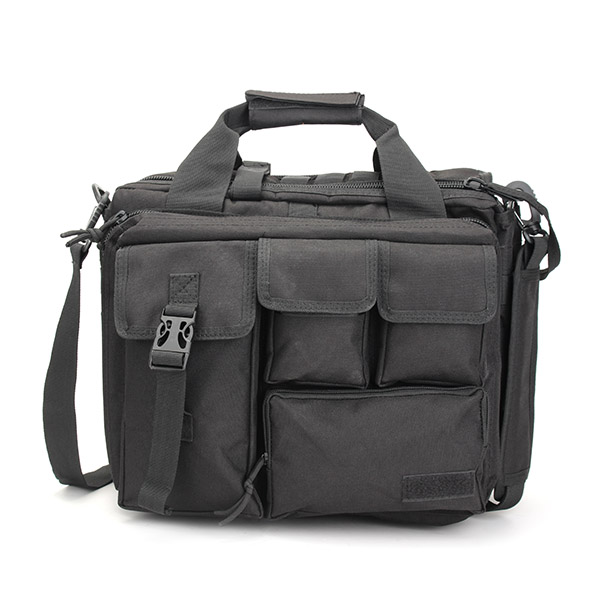 Outdoor Sport Laptop Camera Mochila Men Messenger Bag Travel Tactical Multifunction Bag (Color: Black)
