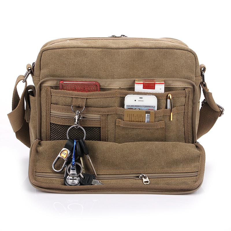 Business Casual One-shoulder Bag (Color: Khaki)