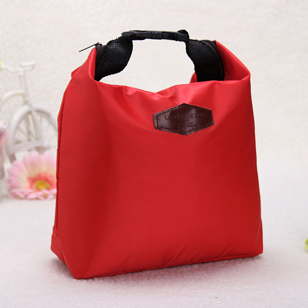 Insulated Cooler Lunch Bag (Color: Red)