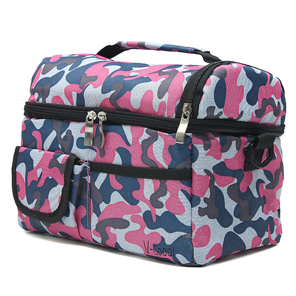 V-Coool; Insulated Lunch Box; Multiple Colors Available (Color: Camouflage, Pink)