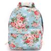Canvas Floral Backpack; Women; Printed Book Bags