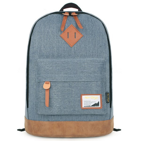 Denim Students Backpack (Color: Blue)