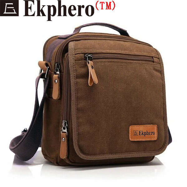 Ekphero™ Canvas Crossbody Bag (Color: Coffee)