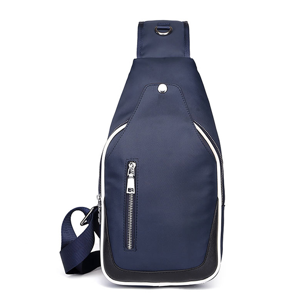 Nylon Leisure Crossbody Bag (Color: Blue)